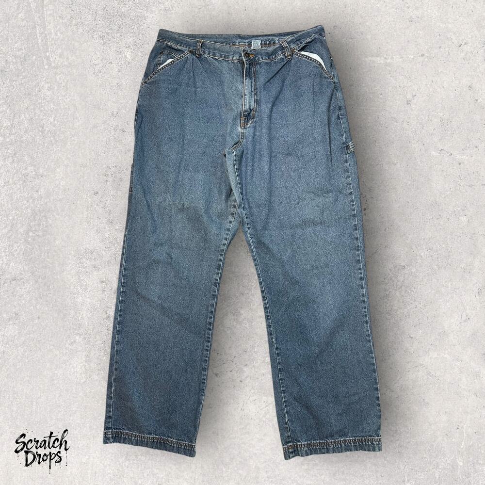 Mainstreet Blues Men's Relaxed Fit Blue Denim Jeans Size 40 x 31 Vintage Pants